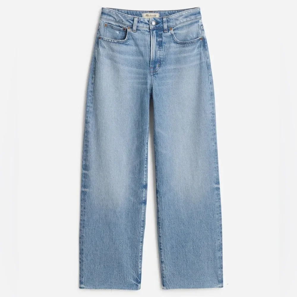 Madewell The Curvy Perfect Vintage Wide Leg Crop Jean Hallstead Wash Size 24 NWT